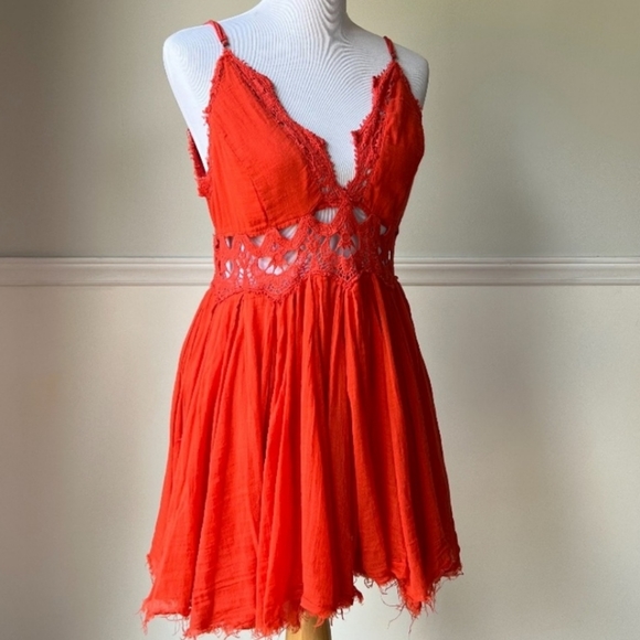 Free people Electktra mini dress in orange - Picture 7 of 13